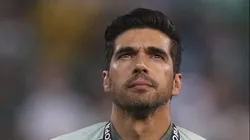 SAO PAULO, BRAZIL - MARCH 02: Coach Abel Ferreira of Palmeiras looks on with a gold medal after the final second leg match between Palmeiras and Athletico Paranaense as part of the CONMEBOL Recopa Sudamericana at Allianz Parque on March 02, 2022 in Sao Paulo, Brazil. (Photo by Alexandre Schneider/Getty Images)