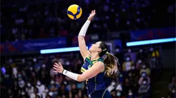 Rosamaria durante o jogo contra a Itália. Foto: FIVB