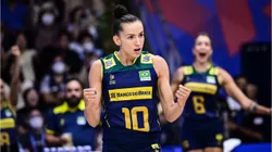 Gabi terminou como a principal pontuadora contra a Itália, com 25 acertos. Foto: FIVB