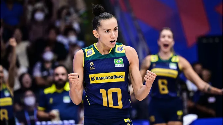 Gabi terminou como a principal pontuadora contra a Itália, com 25 acertos. Foto: FIVB