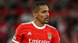LISBON, PORTUGAL - APRIL 11: Gilberto of SL Benfica in action during the UEFA Champions League quarterfinal first leg match between SL Benfica and FC Internazionale at Estadio do Sport Lisboa e Benfica on April 11, 2023 in Lisbon, Portugal. (Photo by Octavio Passos/Getty Images)