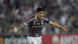 German Cano,do Fluminense, comemora seu gol durante partida contra o Sporting Cristal no Maracanã pela Libertadores 2023. Foto: ALEXANDRE LOUREIRO/AGIF