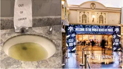 Banheiros da WSOP em péssimas condições (Fotos: Reprodução Twitter Patrick Leonard @padspoker e Divulgação/PokerGO)