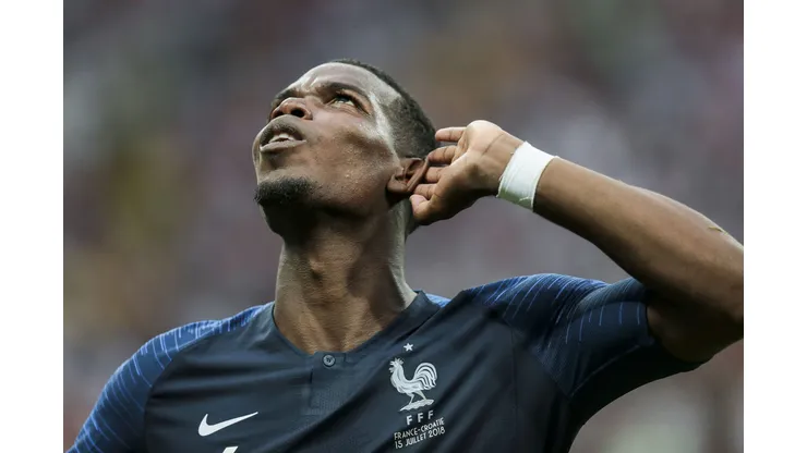 Moscou - 15/07/2018 - Copa do Mundo 2018 - Franca X Croacia - Pogba do Franca comemoram vitoria ao final da Copa do Mundo 2018 no Estadio Lujniki. Foto: Ale Cabral/AGIF