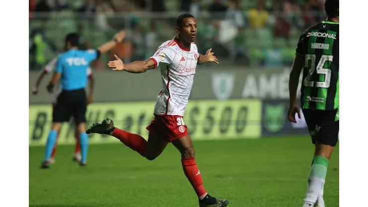 Foto: Ricardo Duarte/Internacional- Jean Dias comemora seu primeiro gol pelo clube