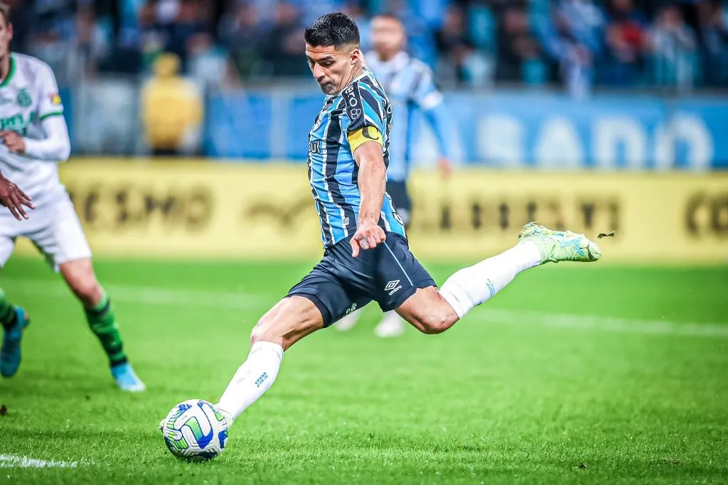 Foto: Lucas Uebel/Grêmio FBPA – O centroavante do Grêmio, Luis Suárez