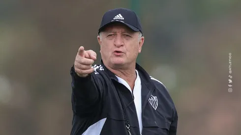 Foto: Reprodução das Redes Sociais do Atlético-MG - Felipão, Técnico do time mineiro, em treino para a Libertadores