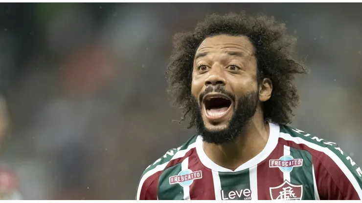 Marcelo jogador do Fluminense durante partida contra o Flamengo no Maracanã pelo Carioca 2023. Foto: Jorge Rodrigues/AGIF
