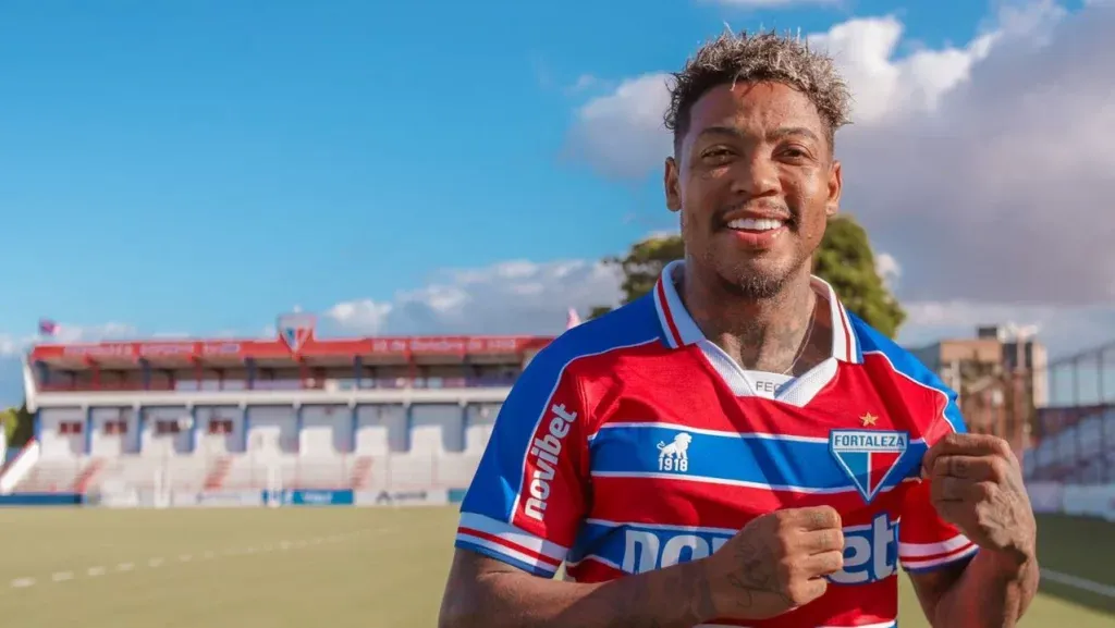Foto: Mateus Lotif/FEC – Marinho, novo atacante do Fortaleza