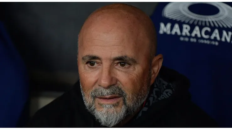 Jorge Sampaoli, técnico do Flamengo, deixa mais uma vez jovem atacante de fora do elenco principal Foto: Thiago Ribeiro/AGIF