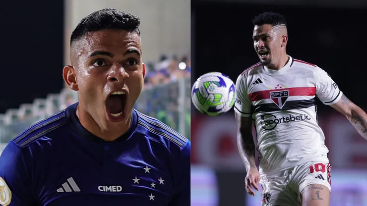 Foto: Gilson Junio/AGIF- Bruno Rodrigues pelo Cruzeiro. Foto: Ettore Chiereguini/AGIF- Luciano pelo São Paulo