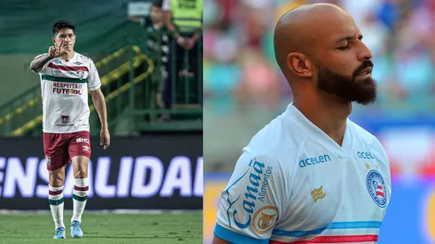 Foto: Isabela Azine/AGIF Cano pelo Fluminense. Foto: Walmir Cirne/AGIF Thaciano pelo Bahia