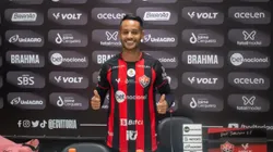 Foto: Victor Ferreira/EC Vitória- Mateus Gonçalves é apresentado no Vitória