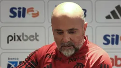 RIO DE JANEIRO, BRAZIL - APRIL 17: Newly appointed coach of Flamengo Jorge Sampaoli arrives during his presentation press conference at Ninho do Urubu on April 17, 2023 in Rio de Janeiro, Brazil. (Photo by Buda Mendes/Getty Images)