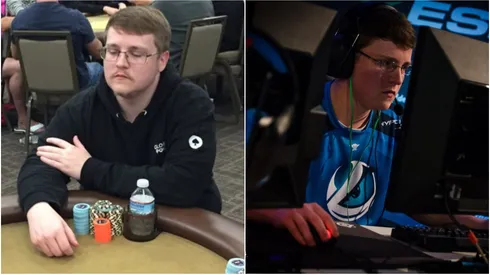 Peter Gurney era profissional de CS:GO e agora se dedica ao poker (Fotos: Reprodução Twitter oficial Peter Gurney @PTR_tvCSGO e Divulgação/HLTV)