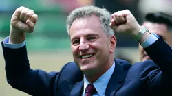 LIMA, PERU - NOVEMBER 23: Rodolfo Landim President of Flamengo smiles prior to the final match of Copa CONMEBOL Libertadores 2019 between Flamengo and River Plate at Estadio Monumental on November 23, 2019 in Lima, Peru. (Photo by Daniel Apuy/Getty Images)