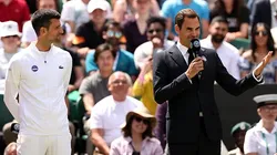 Federer e Djokovic reunidos em Wimbledon, no ano passado