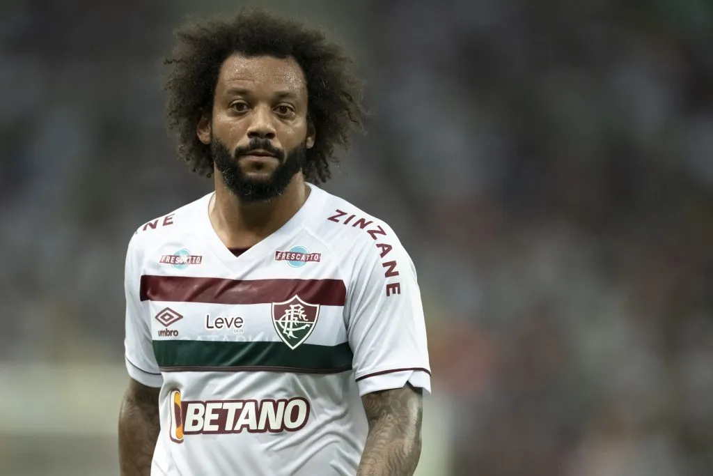 RJ - RIO DE JANEIRO - 12/04/2023 - COPA DO BRASIL 2023, FLUMINENSE X PAYSANDU - Marcelo jogador do Fluminense durante partida contra o Paysandu no estadio Maracana pelo campeonato Copa do Brasil 2023. Foto: Jorge Rodrigues/AGIF