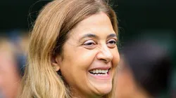 SP - SAO PAULO - 09/04/2023 - PAULISTA 2023, PALMEIRAS X AGUA SANTA - Leila Pereira presidente do Palmeiras antes da partida entre Palmeiras e Agua Santa no estadio Arena Allianz Parque pelo campeonato Paulista 2023. Foto: Marcello Zambrana/AGIF