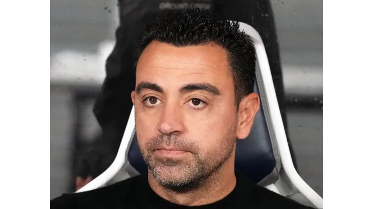 TOKYO, JAPAN - JUNE 06: Xavi Hernandez, head coach of FC Barcelona looks o during the friendly match between Vissel Kobe and Barcelona at National Stadium on June 06, 2023 in Tokyo, Japan. (Photo by Koji Watanabe/Getty Images)