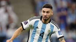 LUSAIL CITY, QATAR - DECEMBER 09: Gonzalo Montiel of Argentina in action during the FIFA World Cup Qatar 2022 quarter final match between Netherlands and Argentina at Lusail Stadium on December 09, 2022 in Lusail City, Qatar. (Photo by Clive Brunskill/Getty Images)