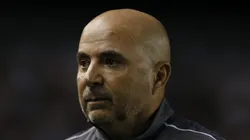 SANTOS, BRAZIL - NOVEMBER 03: Jorge Sampaoli coach of Santos looks on before a match between Santos and Botafogo for the Brasileirao Series A 2019 at Vila Belmiro Stadium on November 03, 2019 in Santos, Brazil. (Photo by Miguel Schincariol/Getty Images)
