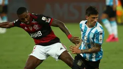 RIO DE JANEIRO, BRAZIL - DECEMBER 01: Héctor Fértoli of Racing Club controls the ball during a round of sixteen second leg match between Flamengo and Racing Club as part of Copa Conmebol Libertadores 2020 at Maracana Stadium on December 01, 2020 in Rio de Janeiro, Brazil. (Photo by Bruna Prado/Getty Images)