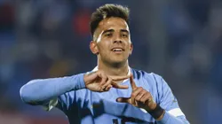 MONTEVIDEO, URUGUAY - JUNE 14: Diego Zalazar of Uruguay celebrates after scoring the fourth goal of his team during an international friendly match between Uruguay and Nicaragua at Centenario Stadium on June 14, 2023 in Montevideo, Uruguay. (Photo by Ernesto Ryan/Getty Images)