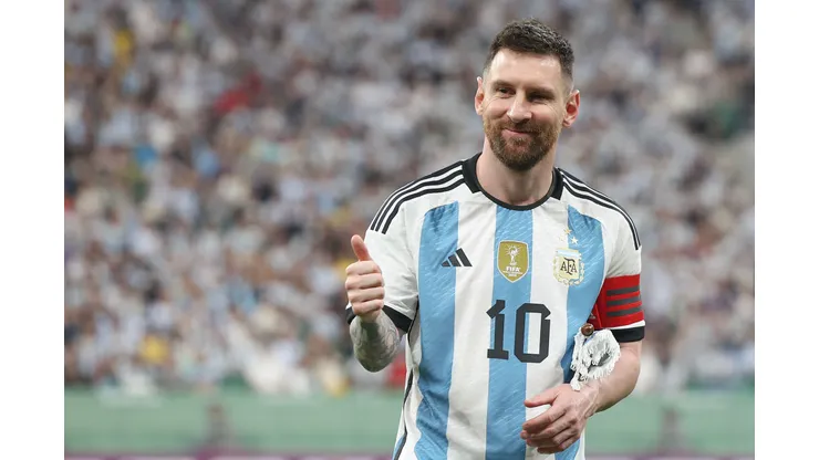 BEIJING, CHINA - JUNE 15: Lionel Messi of Argentina reacts during the international friendly match between Argentina and Australia at Workers Stadium on June 15, 2023 in Beijing, China. (Photo by Lintao Zhang/Getty Images)