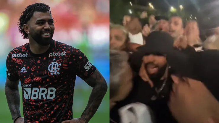 Foto Esq.: Jhony Pinho/AGIF e Foto Dir.: Reprodução Twitter - Gabigol