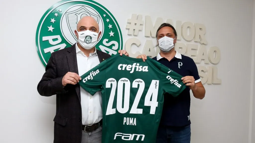 Foto: Fabio Menotti/Ag. Palmeiras – Palmeiras tem acordo assinado com a Puma até dezembro de 2024, mas Leila pode mudar a rota dos patrocínios no Alviverde