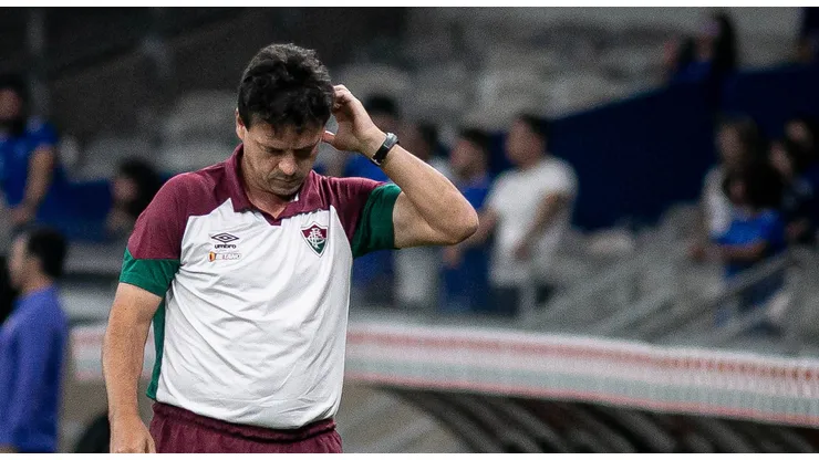 Fernando Diniz, tecnico do Fluminense, durante partida contra o Cruzeiro no Mineirao pelo Brasileiro. Foto: Fernando Moreno/AGIF