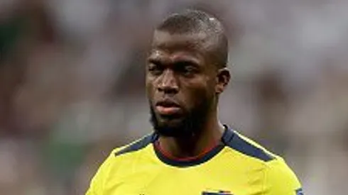 AL KHOR, QATAR - NOVEMBER 20: Enner Valencia of Ecuador looks on during the FIFA World Cup Qatar 2022 Group A match between Qatar and Ecuador at Al Bayt Stadium on November 20, 2022 in Al Khor, Qatar. (Photo by Lars Baron/Getty Images)