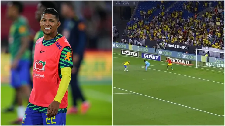Fotos: Alex Caparros/Getty Images e Reprodução - Rony foi lembrado no jogo da Seleção