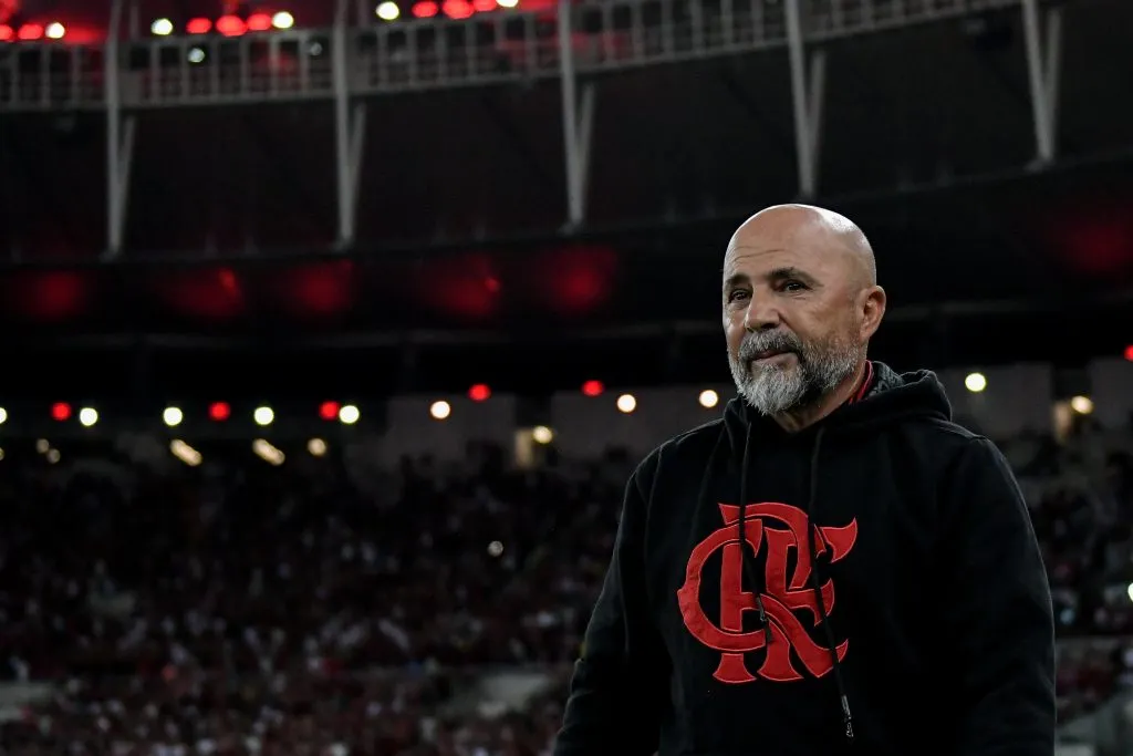 RJ - RIO DE JANEIRO - 11/06/2023 - BRASILEIRO A 2023, FLAMENGO X GREMIO - Jorge Sampaoli tecnico do Flamengo durante partida contra o Gremio no estadio Maracana pelo campeonato BRASILEIRO A 2023. Foto: Thiago Ribeiro/AGIF