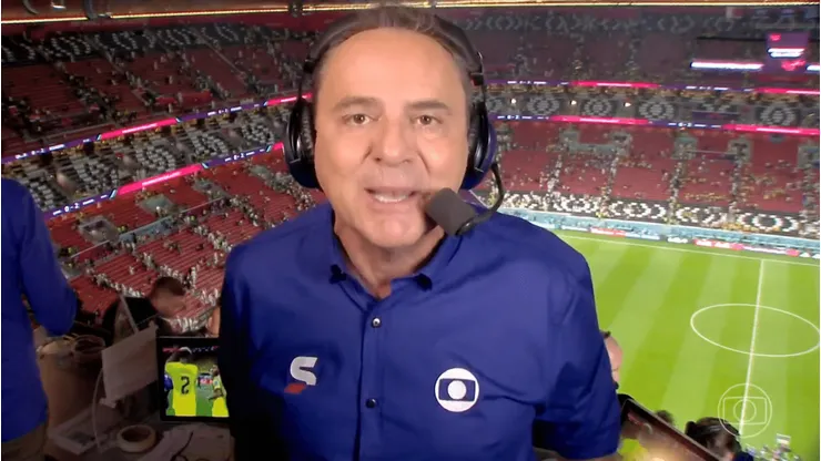 Reprodução/TV Globo. Seleção Brasileira. Luís Roberto entrega nome do novo treinador da Seleção Brasileira