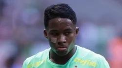 SP - SAO PAULO - 15/04/2023 - BRASILEIRO A 2023, PALMEIRAS X CUIABA - Endrick jogador do Palmeiras durante partida contra o Cuiaba no estadio Arena Allianz Parque pelo campeonato BRASILEIRO A 2023. Foto: Ettore Chiereguini/AGIF