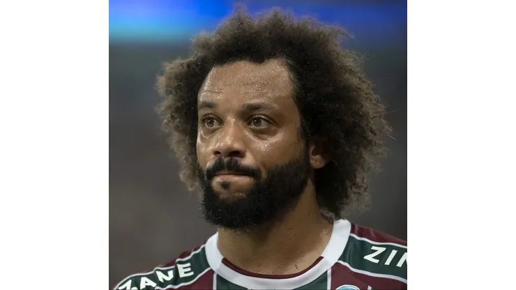Marcelo, do Fluminense, durante partida contra o Vasco no Maracanã pelo Brasileirão Foto: Jorge Rodrigues/AGIF