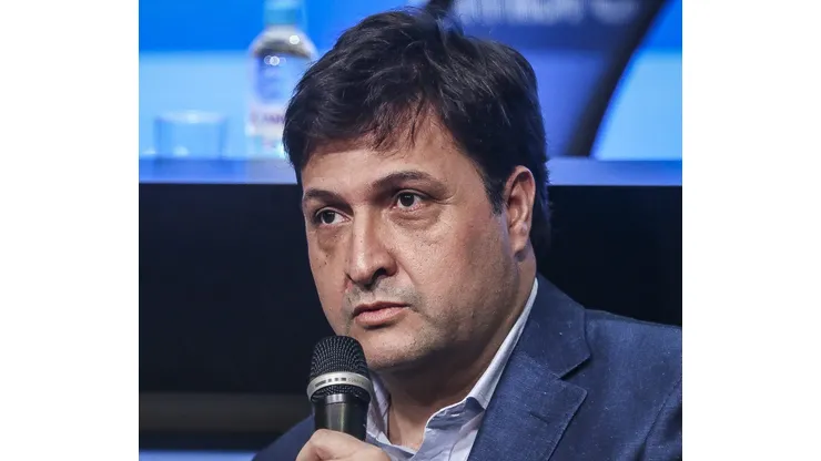 RS - Porto Alegre - 08/12/2022 - GREMIO, COLETIVA DE IMPRENSA - Alberto Guerra presidente do Gremio durante em coletiva de imprensa realizada no Arena do Gremio. Foto: Fernando Alves/AGIF