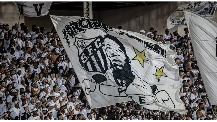 Torcida do Santos durante partida pela Copa São Paulo Jr 2023 Foto: Raul Baretta/AGIF