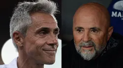 Foto: Jorge Rodrigues/Thiago Ribeiro/AGIF - Técnico Paulo Souza e Sampaoli
