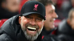 LIVERPOOL, ENGLAND - FEBRUARY 13: Juergen Klopp, Manager of Liverpool reacts prior to the Premier League match between Liverpool FC and Everton FC at Anfield on February 13, 2023 in Liverpool, England. (Photo by Michael Regan/Getty Images)