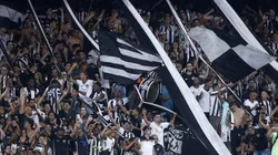 Torcida do Botafogo festejando durante partida contra o Fortaleza no Nilton Santos pelo Campeonato Brasileiro Foto: Buda Mendes/Getty Images)
