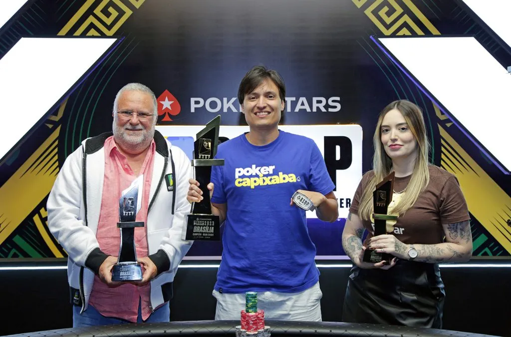 Pódio do Main Event do BSOP Brasília (Divulgação/BSOP)
