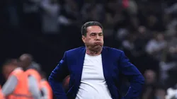 Vanderlei Luxemburgo tecnico do Corinthians durante partida contra o Cuiaba no estadio Arena Corinthians pelo campeonato BRASILEIRO A 2023. Foto: Ettore Chiereguini/AGIF