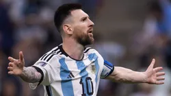 Catar - Doha - 18/12/2022 - COPA DO MUNDO 2022 FINAL, ARGENTINA X FRANCA - Messi jogador do Argentina comemora seu gol durante partida contra o Franca no estadio Lusail pelo campeonato Copa do Mundo 2022. Foto: Pedro Martins/AGIF