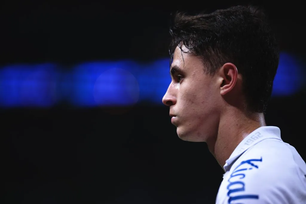 SP – Sao Paulo – 18/09/2022 – BRASILEIRO A 2022, PALMEIRAS X SANTOS – Vinicius Zanocelo jogador do Santos durante partida contra o Palmeiras no estadio Arena Allianz Parque pelo campeonato Brasileiro A 2022. Foto: Ettore Chiereguini/AGIF