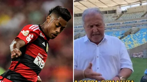 Agif/Thiago Ribeiro e reprodução/Canal Zico 10 - Zico se emociona com Bruno Henrique