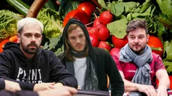 Felipe Boianovsky, Alisson Piekazewicz e Fabiano Kovalski (direita para esquera) são jogadores de poker e veganos (Fotos: Montagem com fundo de Reprodução/Pixabay, Divulgação/BSOP, Seth Hausler/PokerNews)