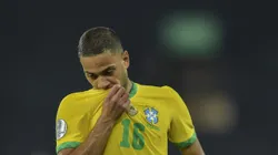 RJ - Rio de Janeiro - 02/07/2021 - COPA AMERICA 2021, BRASIL X CHILE - Renan Lodi jogador do Brasil lamenta chance perdida durante partida contra o Chile no estadio Engenhao pelo campeonato Copa America 2021. Foto: Thiago Ribeiro/AGIF